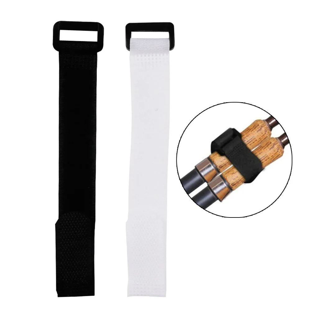 

10pcs/Bag Fishing Rod Tie Strap Wires Pole Belt 20x2cm Wrap Band Pole Holder Fastener Accessories Nylon Fish Tackle Pesca Tools