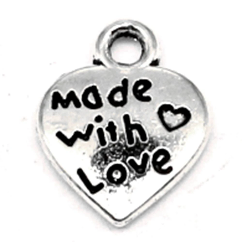 

200pcs Wholesale Jewelry Lots Love Letters Charms Pendant Supplies For Jewelry Materials 10x12mm