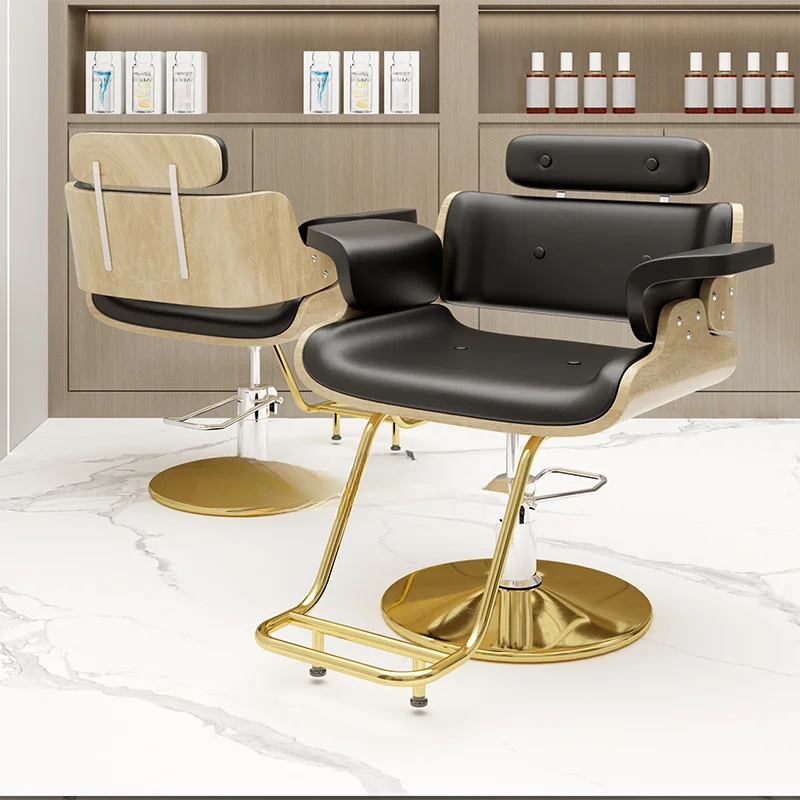 

Makeup Swivel Barber Chair Stool Adjustable Hydraulic Facial Gold Barber Hairdressing Chair Salon Silla De Barbero Furniture