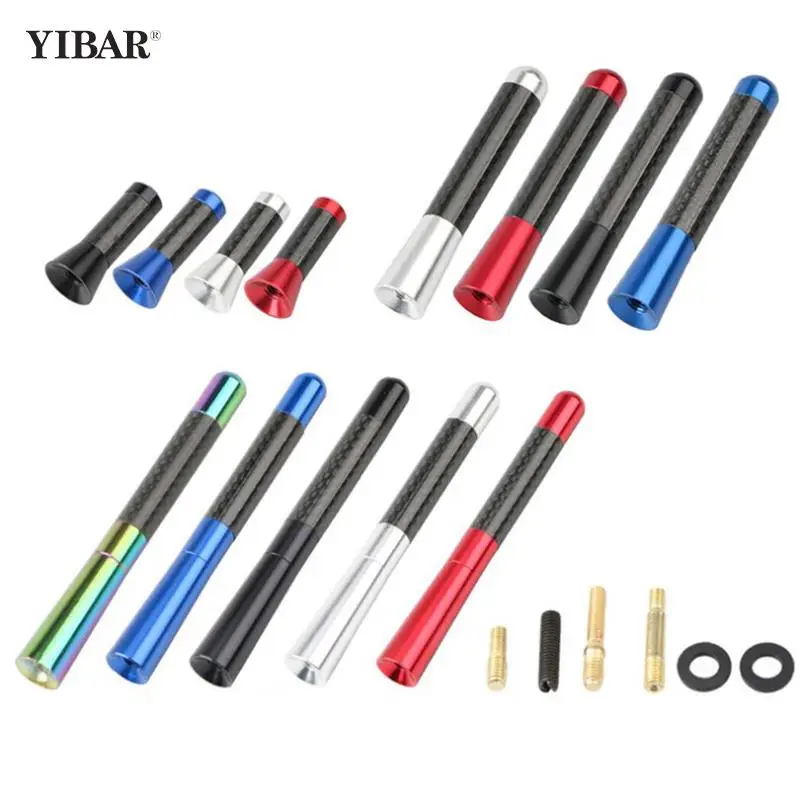 

Декоративная антенна из углеродного волокна, 3,5 см, 8 см, 12 см, декоративная антенна для сигнала на крыше, Модифицированная антенна черного, с...