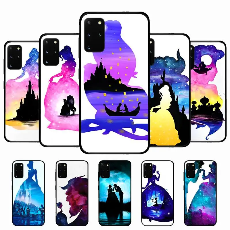 

Disney Silhouette Princess Phone Case for Samsung S10 21 20 9 8 plus lite S20 UlTRA 7edge