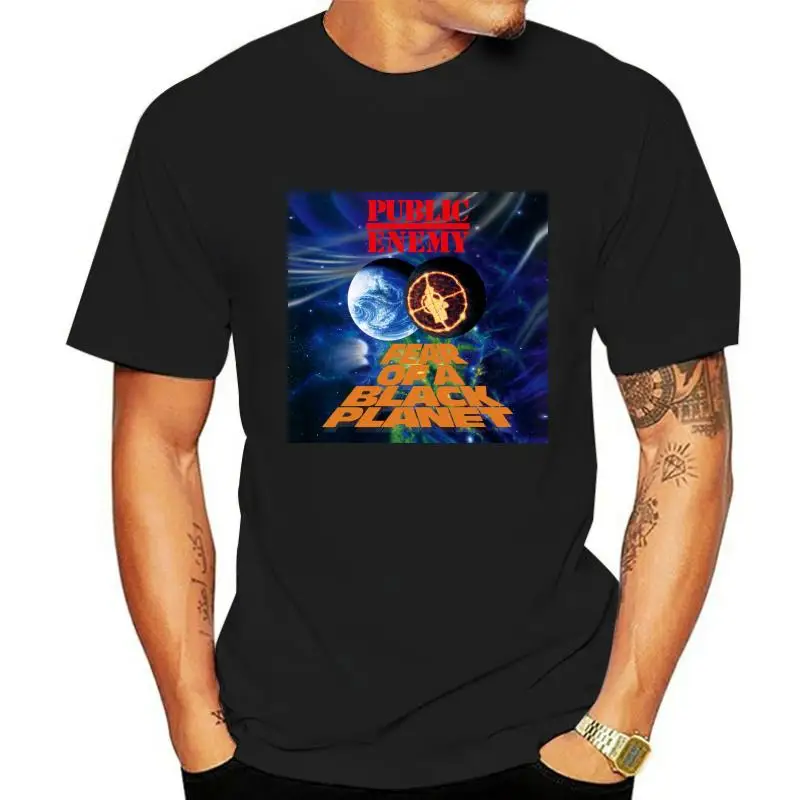 

Мужская футболка с круглым вырезом, с принтом «бойся черной планеты»