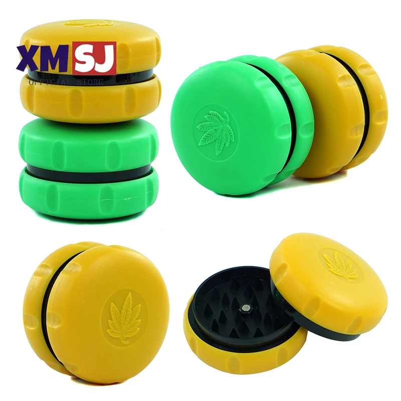 

1 Pc 2 Layers Tobacco Grinder Cylindrical Shape Plastic Herb Grinder Smoking Accessories Small Kitchen Grind Gadget Practical