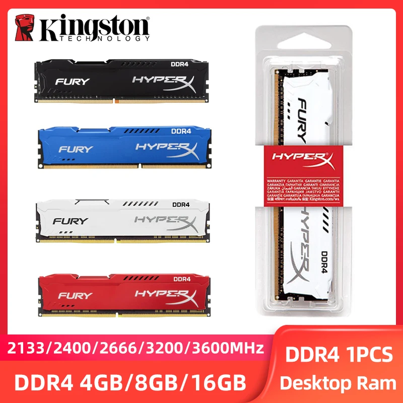 Память kingston Fury DDR4 8 ГБ 16 ГБ 4 ГБ 2133 МГц 2400 МГц 2666 МГц 3200 МГц 3600 МГц