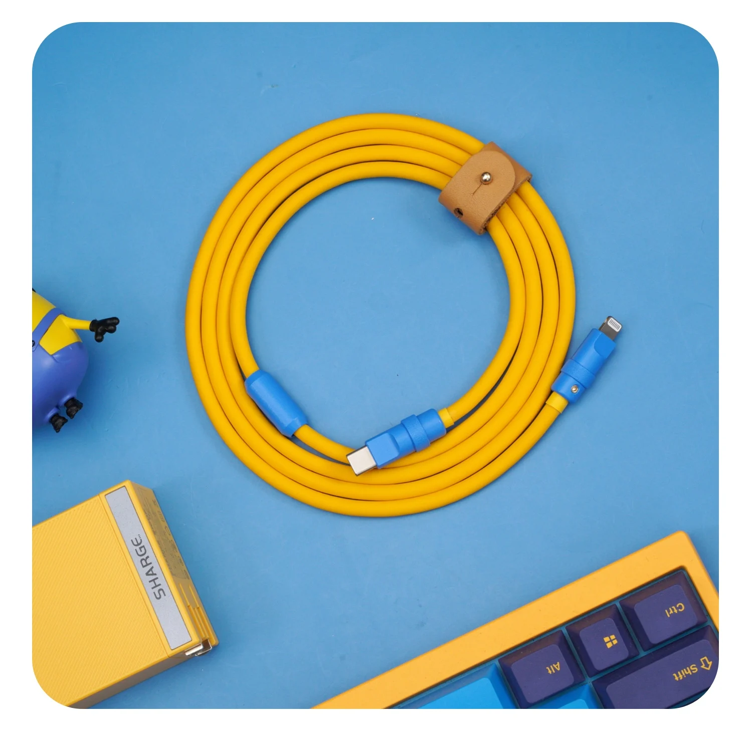 Upgrade Silicone Data Cable 27W PD Fast Chargeing Cable Charger Lightning Colorful Aluminum Alloy Shell for Iphone 14 MacBook