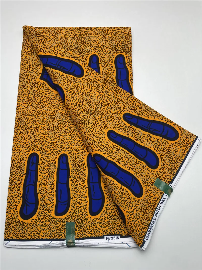 

High Quality 100%Cotton Ankara Wax Fabric Guaranteed Veritable Soft African Wax Print Fabric Real Batik Pagne Wedding Dress 1059