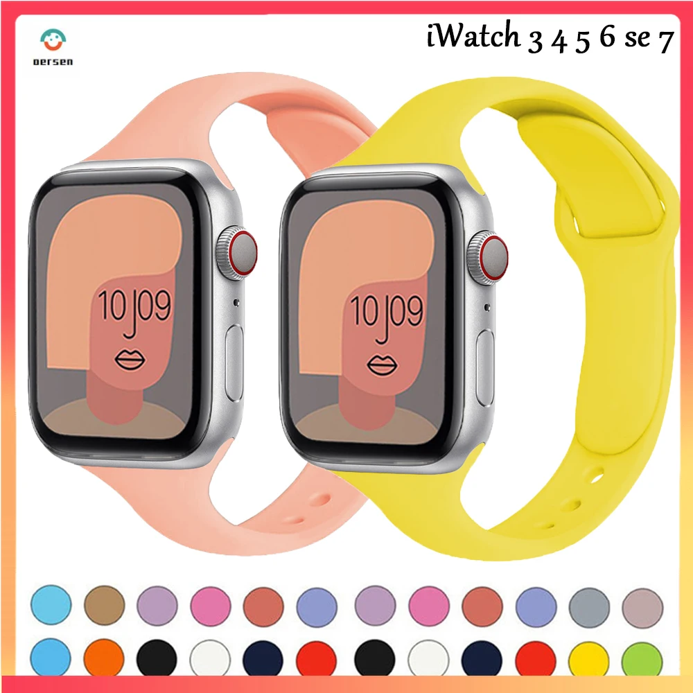 

Ремешок силиконовый для Apple watch band 44 мм 40 мм 38 мм 42 мм