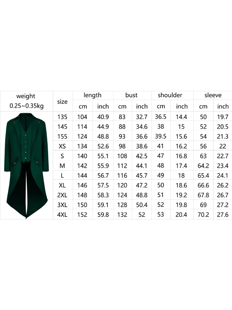 Пальто Принца В Стиле Ретро Винтажный Костюм На Хэллоуин Унисекс Куртка Среднего