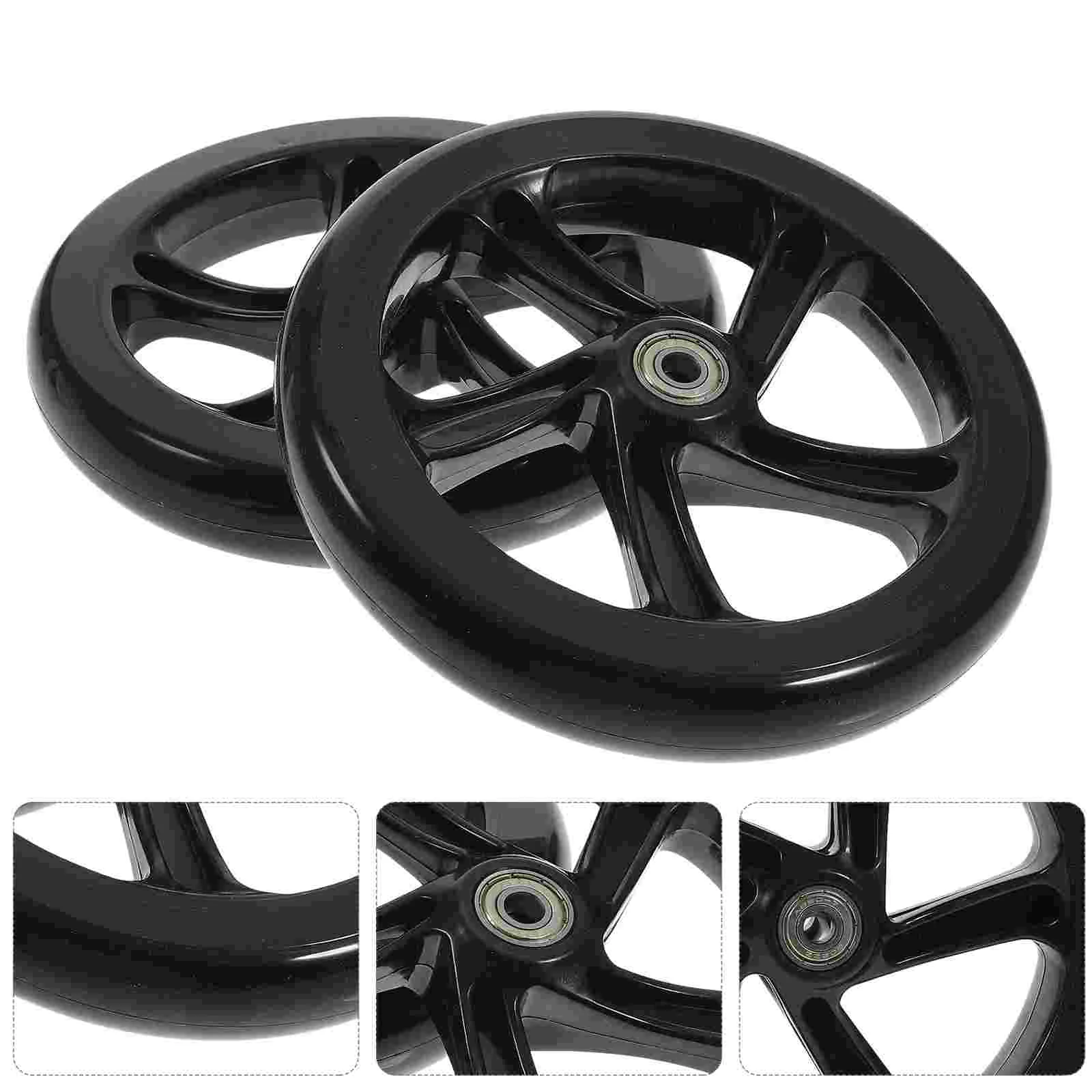 

2pcs Pro Scooter Wheels Black Scooter Wheels High Elastic Scooter Parts Scooter Wheel Replacement