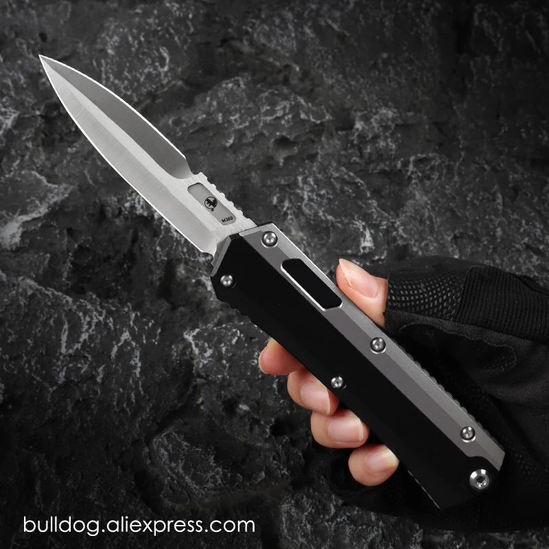 

Glykon Knife Micro OTF Tech Knives M390 Blade EDC Self Defense Military Tactical Pocketknives T7 Aluminum Alloy Handle Top Ver.
