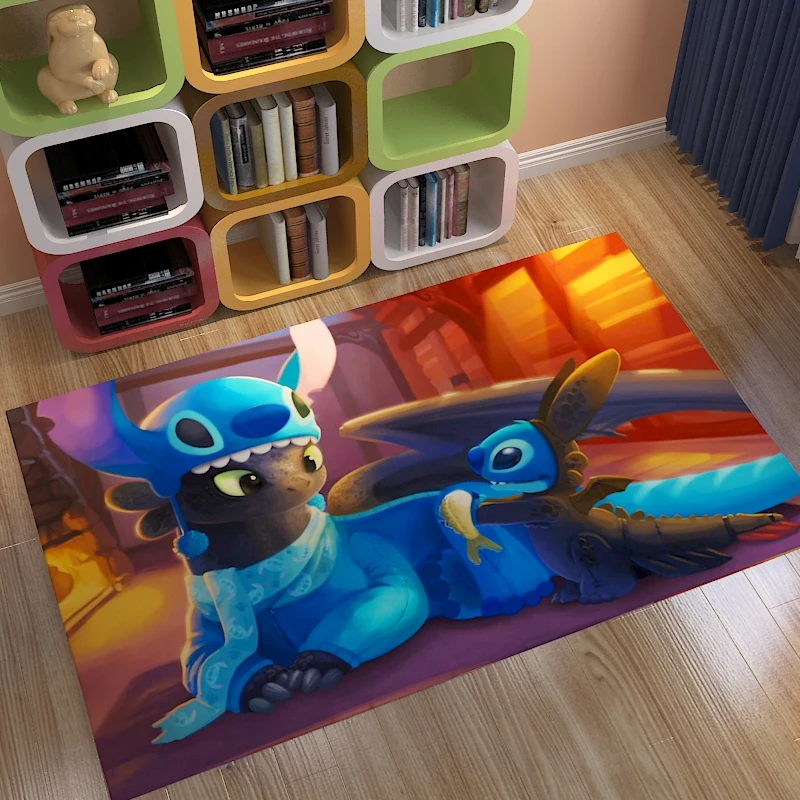 Детское одеяло для ползания прикроватный коврик Ститч ковер напольный