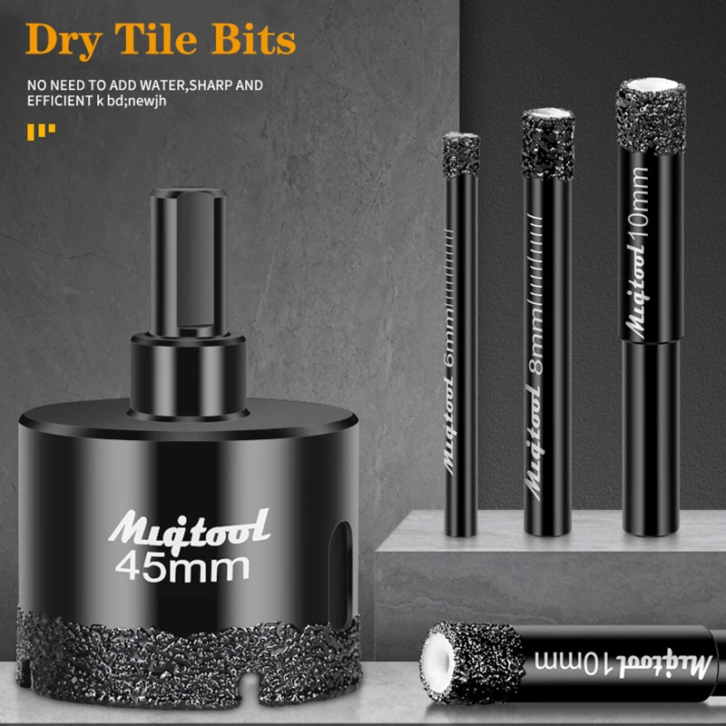 1pc Dry Tile Drill Bit for Marble Granite Tile Hole Saw 30-65mm Diamond Drill Bit Hole Saw