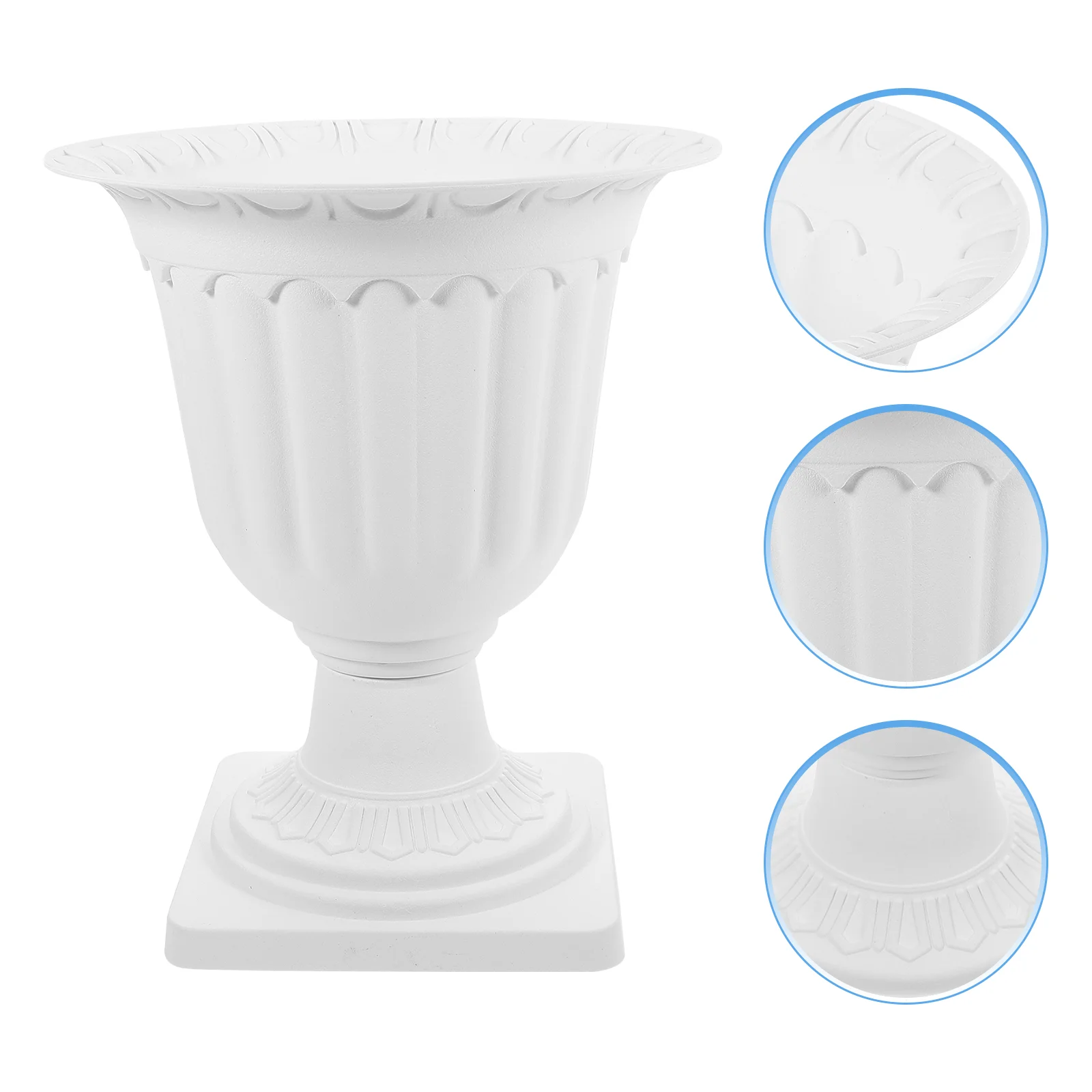 

Balcony Large Outdoor Planter Roman Column Flower Pot Plastic Nursery Pots Flowerpot Porch Decor White Planters For Wedding