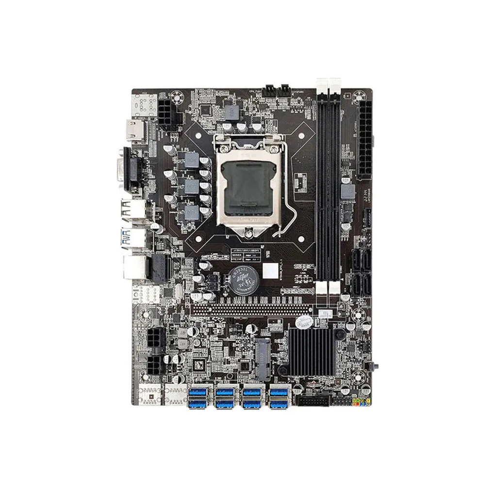 

1 комплект B75 материнская плата B75 SATA провод случайный ЦП B75 материнская плата для компьютера хорошая стабильность полный комплект 8x PCIE к USB