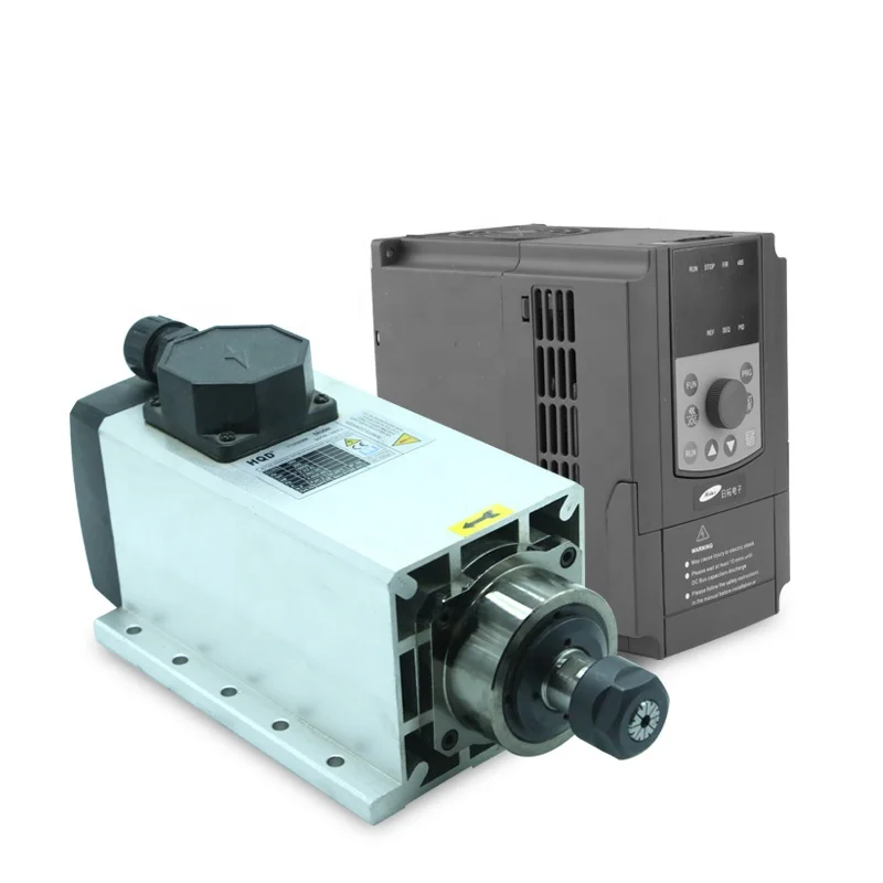 

HYCNC 2.2 Kw Air Cooling Spindle Motor For Cnc Lathe Milling Engraving Cooled Spindle Motor 220v Er20 Motor 2.2kw Inverter