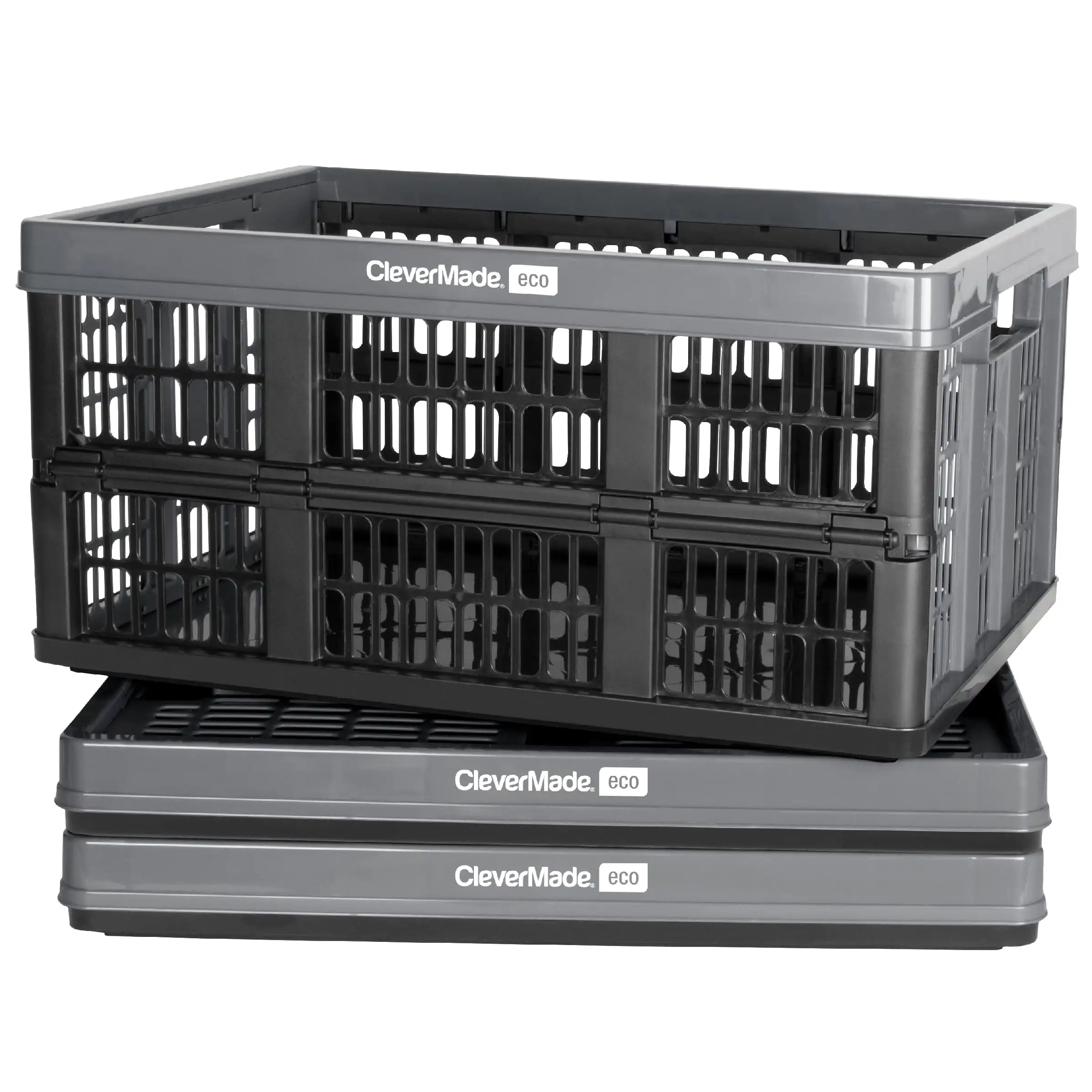 

Eco 32L Collapsible Utility Crates, Stone Grey, 3 Pack