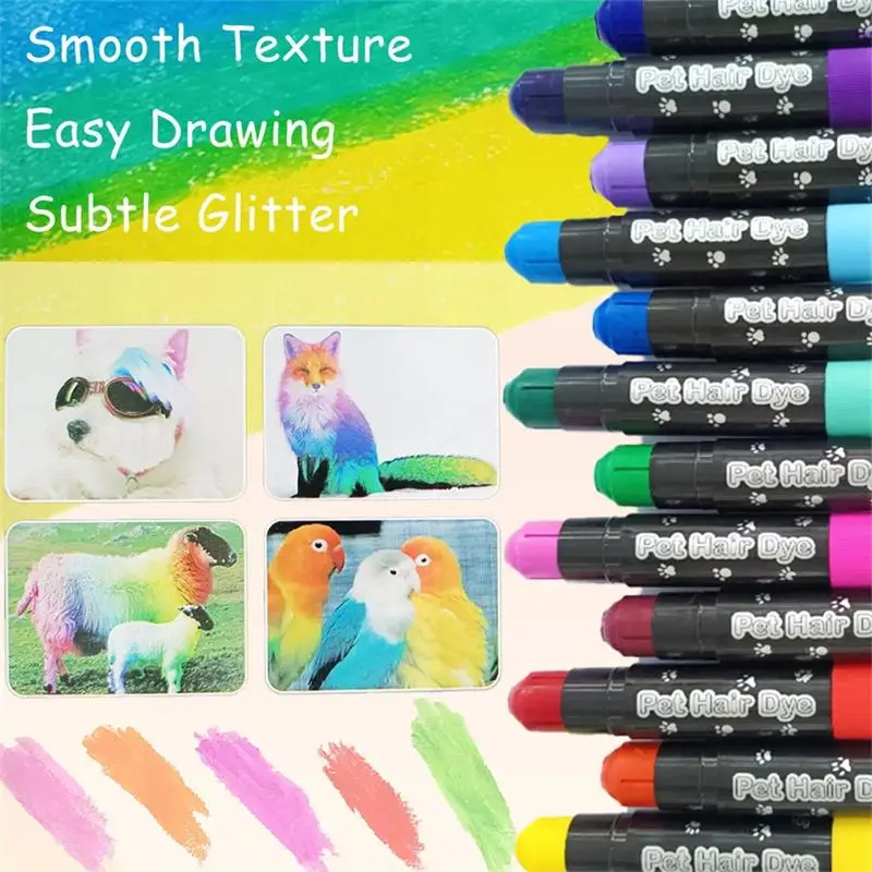 12 цветов одноразовая краска для шерсти собак временные маркеры домашних