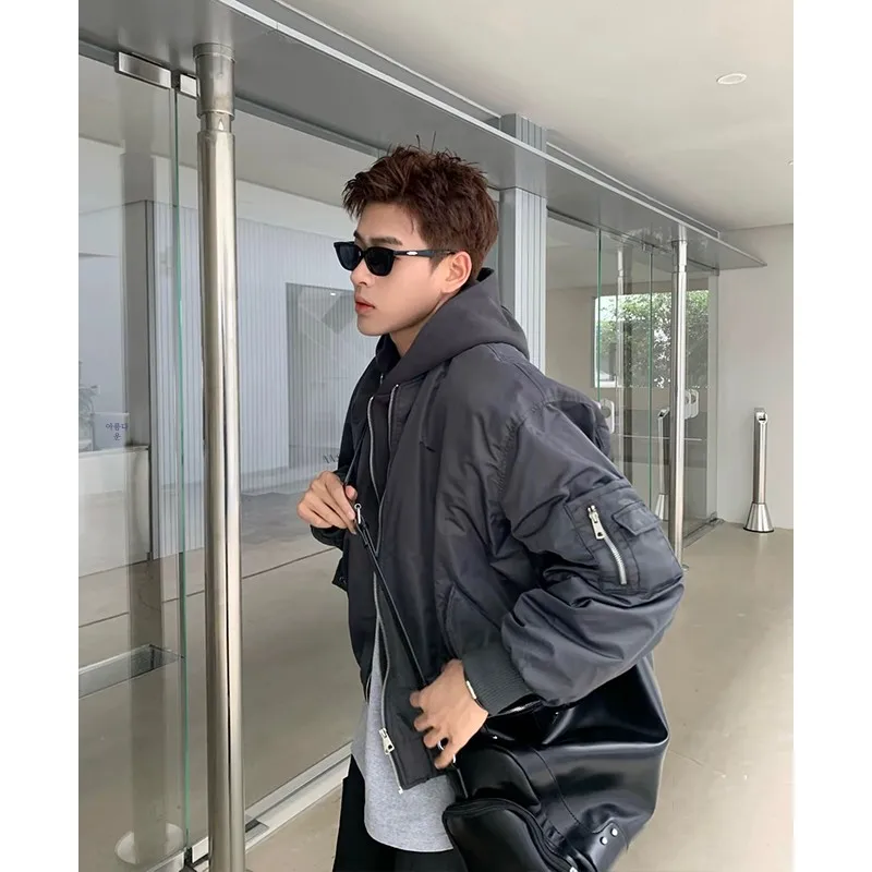 Утолщенная хлопковая куртка-пилот мужская осенне-зимняя бейсбольная рабочая