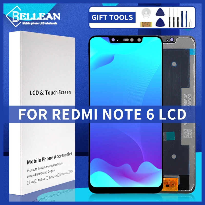 

6.26 Inch AAA Quality For Xiaomi Redmi Note 6 Pro Lcd Touch Screen Digitizer For Redmi Note 6 Display Assembly With Frame