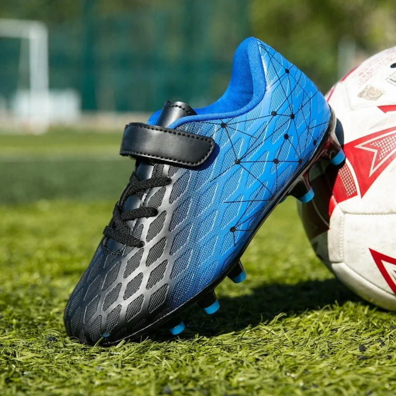 Fashion High-quality FG Kids Football Shoes Breathable Anti-slip Soccer Shoes Boy Girl Comfortable Outdoor Children Sports Shoes