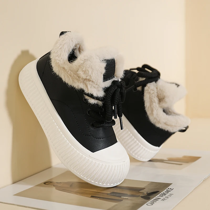 Новинка 2024 высокие женские кроссовки зимняя термоповседневная обувь удобные