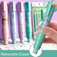 kawaii retractable pencil eraser correction supplies pencil rubber with refills writing school student supplies stationery