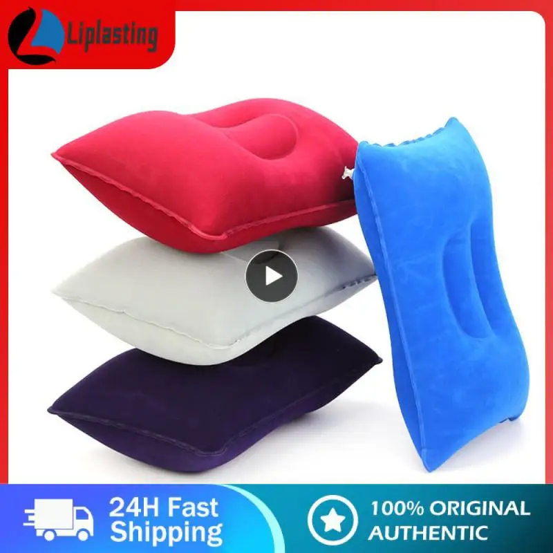 

Protable Inflatable Pillow Soft Flocking Without Peculiar Smell Travel Pillow Inflatable Folded Small Square Pillow Pvc Surface