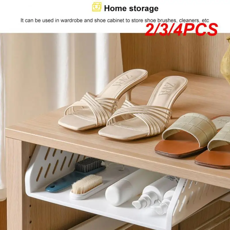 

2/3/4PCS Japanese Simple Hanging Storage Box Under Desk Type Storage Kitchen Holder Self Stick Organizer Stand Home