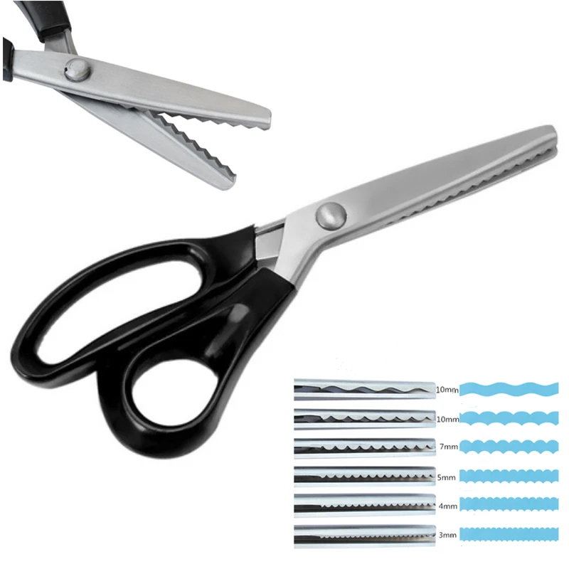 

Sewing scissors Zig Zag Dressmaking Shear DIY Tool Pinking Scissor Leather Handicraft Sewing Accessories Textile Fabric scissors