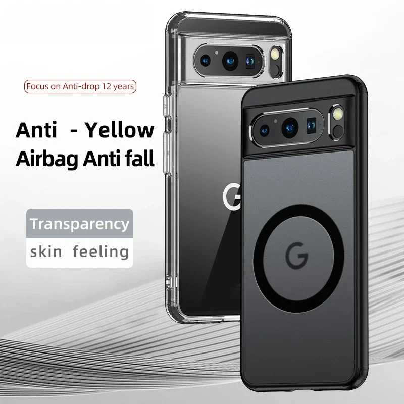 

Чехол для телефона Magsafe, модный защитный чехол с покрытием для объектива для Google Pixel 8 8Pro, беспроводная Магнитная Зарядка