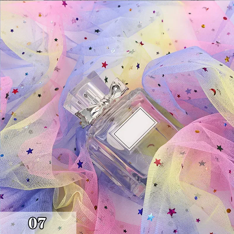 2/4/6 ярдов цветная Радужная сетчатая ткань с градиентом радужная Тюлевая для