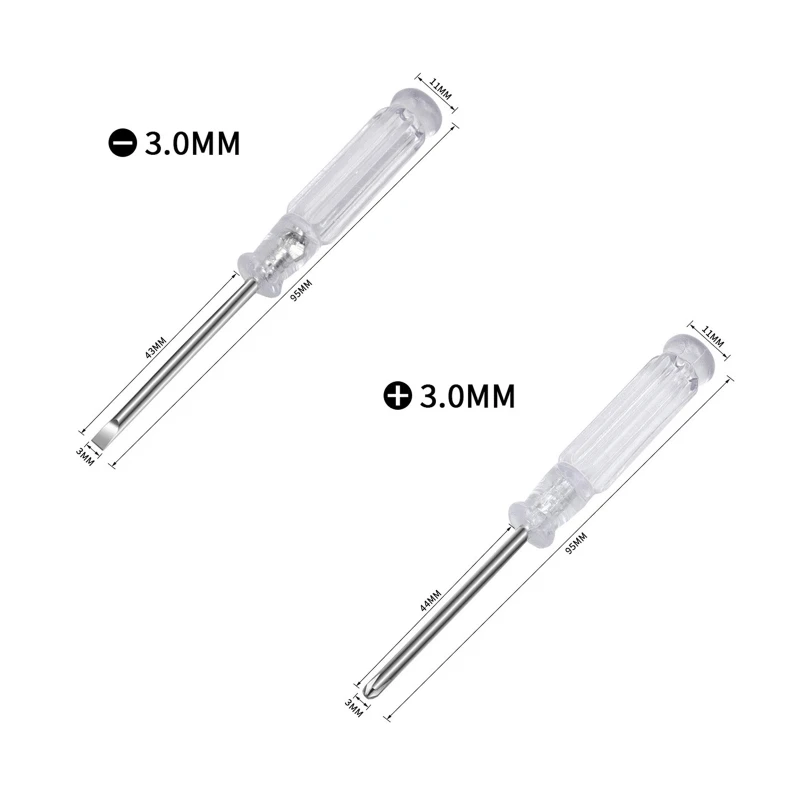 

2 Types Portable Phillips/ Flat Head Screwdrivers Ergonomic Comfort Grip Manual Repair Tool for Home Appliance Toys