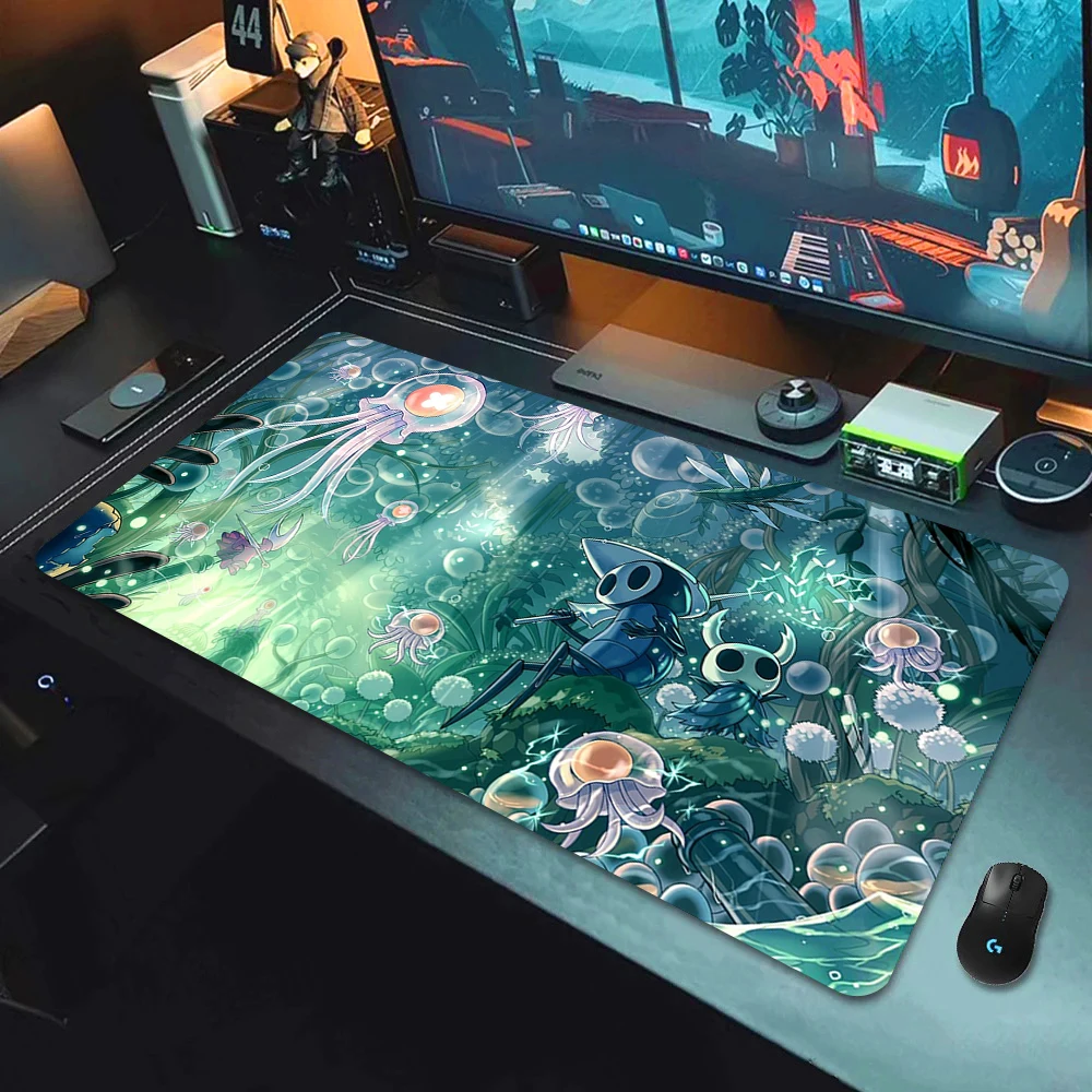 Фото Новый игровой коврик для мыши XXL Hollow Knight, коврик для клавиатуры и мыши для ноутбуков, нескользящий коврик для компьютера, крутые настольные коврики №1