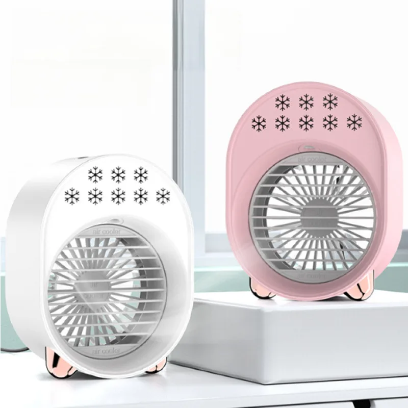 

Air Cooling Fan New Mini USB Cooler Home Desktop Small Refrigeration Air Conditioner Portable movable Humidification Water