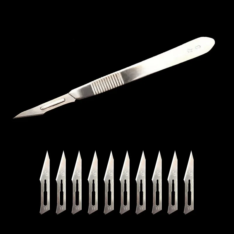 metal scalpel 11 antiskid knife craft carving knife mobile phone notebook computer pcb maintenance manual tool blade free global shipping