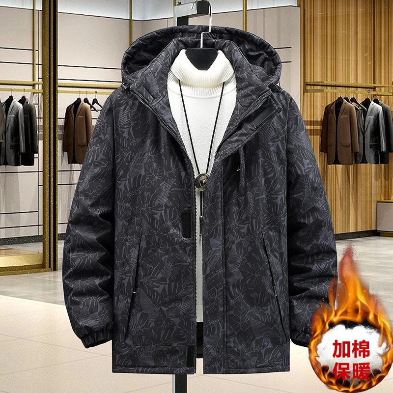 150KG New Arrival Winter Trend Cotton Padded Clothes Parkas Casual Thick Camouflage Mens Jackets Coats Plus Size 8XL 9XL10XL