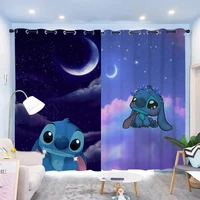 disney stitch blackout curtains for bedroom child gifts shading curtain for living room custom curtains home decoration