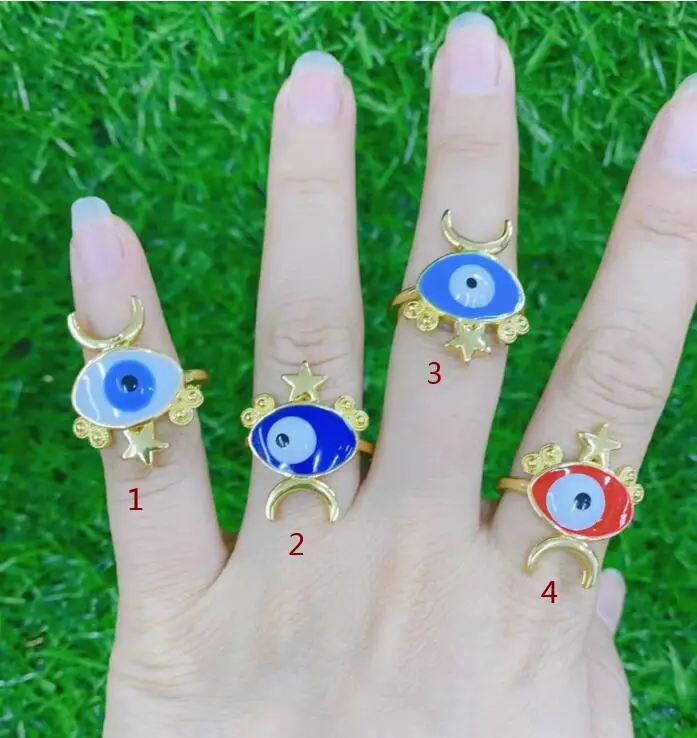 

1 шт., регулируемые открытые кольца с эмалью