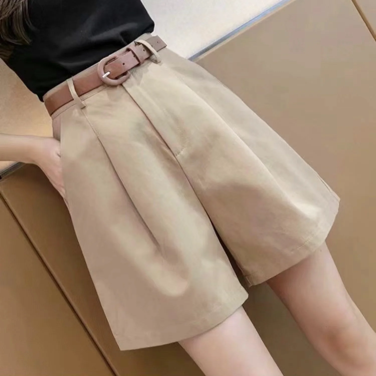 

Женские летние свободные Костюмные шорты в винтажном стиле Y2k, модная одежда в Корейском стиле для женщин, осенние корейские женские горячие брюки, дешевая вещь