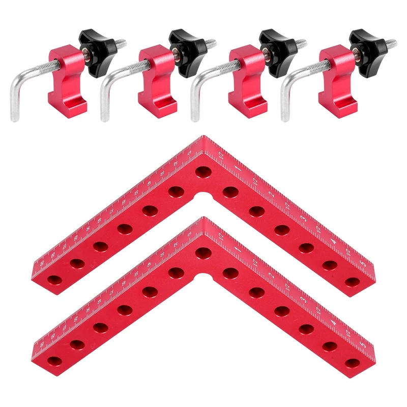 

90 Degree Positioning Squares Right Angle Clamps, Aluminum Alloy L-Type Corner Clamp Woodworking Carpenter Clamping Tool