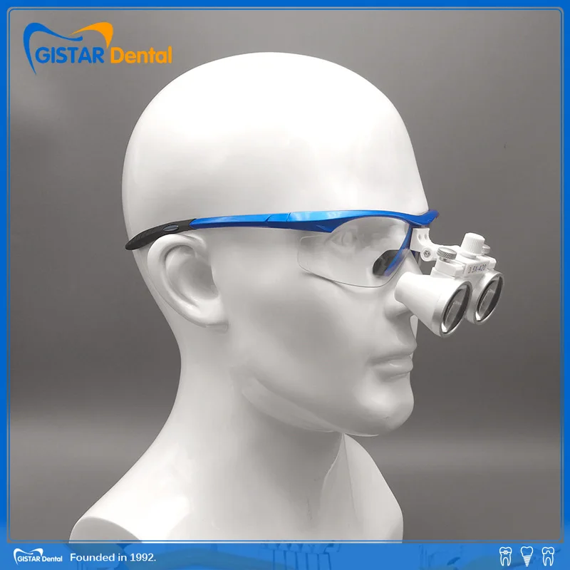 

GISTAR Head Wearing Dental Loupe Ultralight Binocular Magnifier Dentist Surgical Glasses for Surgery Angle Adjustable