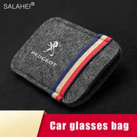 car glasses bag sun visor portable storage pocket for peugeot 106 108 206 208 301 306 308 308s 408 508 2008 3008 4008 5008 207cc