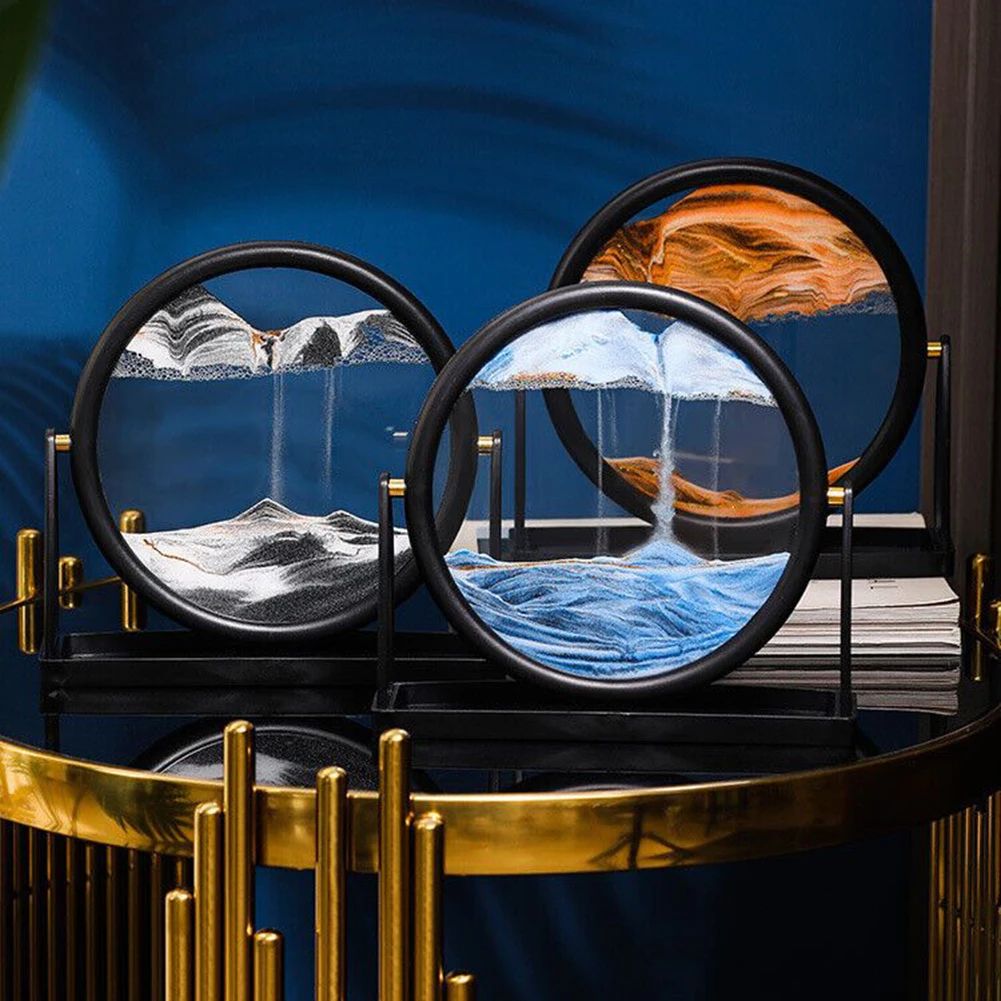 Песочный пейзаж динамическое изображение песка не повторяющееся искусство