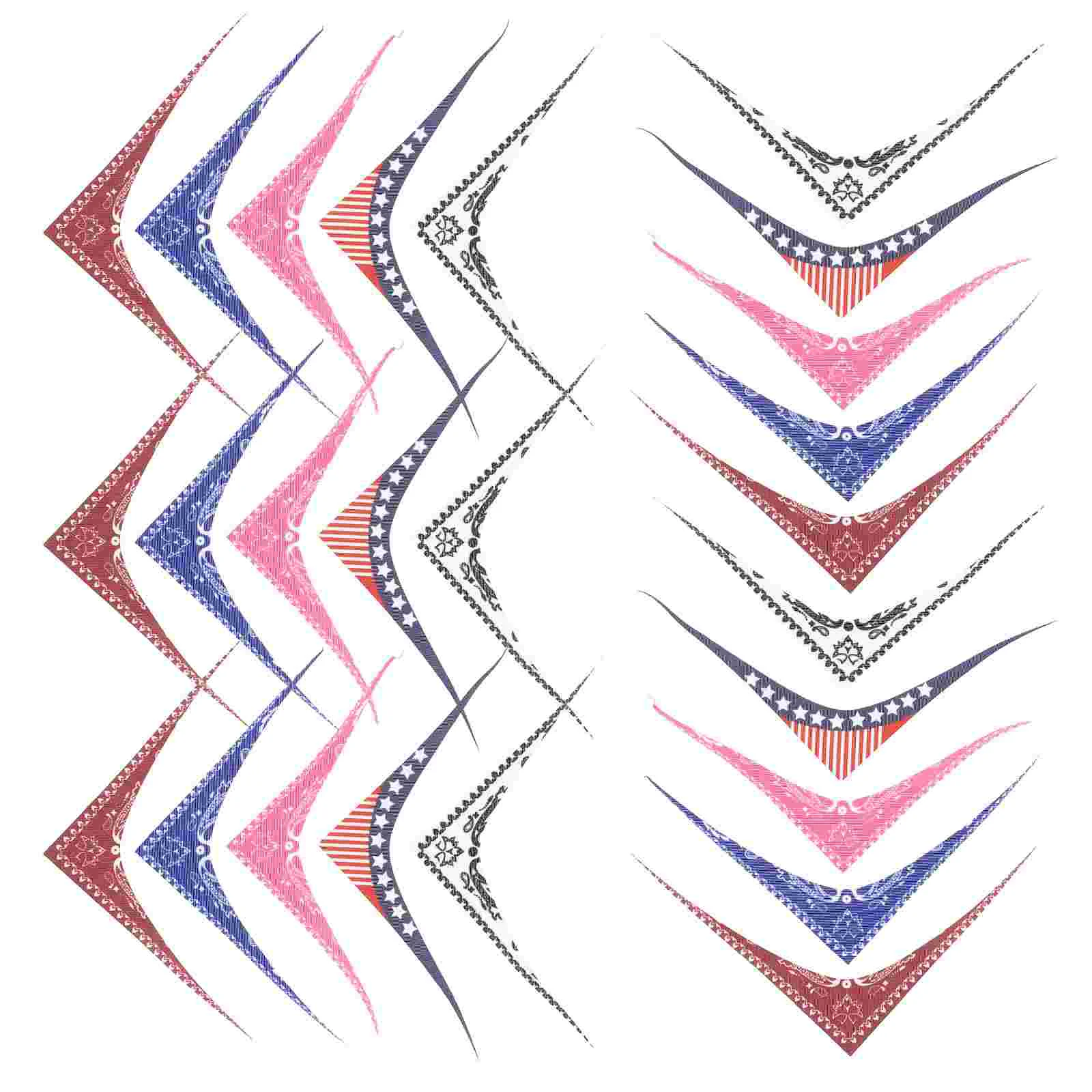 

25pcs Scarves Mini Scarves Small Triangular Bandage Decorating Accessories