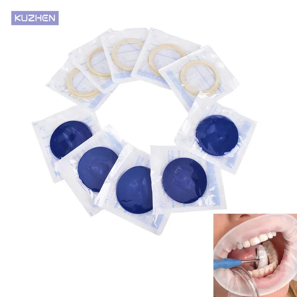 5pcs Dental Oral Care Tools Disposable Rubber Mouth Opener Dental Dam Mouth Gag Cheek Retractor Dental Materials