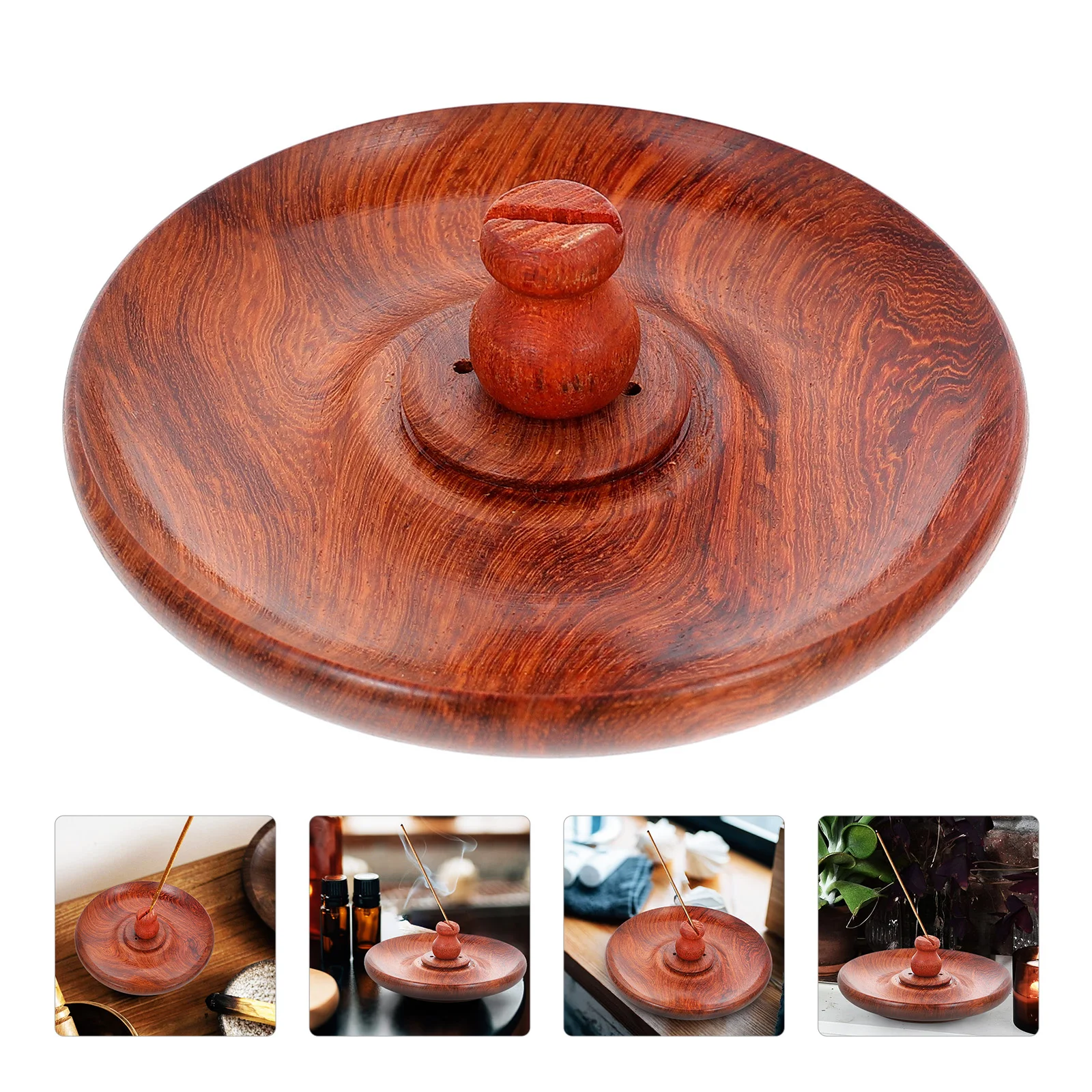 

Holder Burner Stick Tray Catcher Ash Chinese Cone Wooden Holders Decorative Furnace Backflow Japanese Plate Alloy Shape Tower