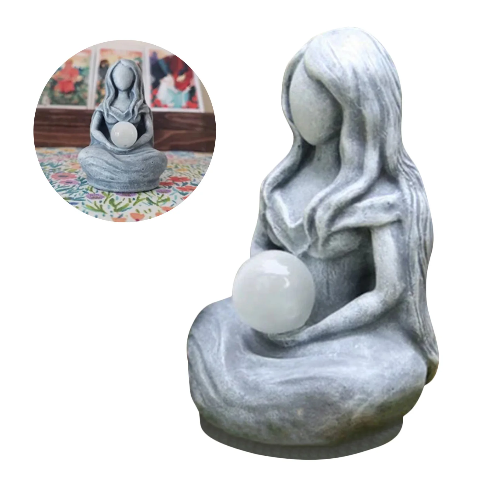 

Moon Goddess Statue Ornament Abstract Art Garden Resin Goddess Figurine For Office Home Room Decorations