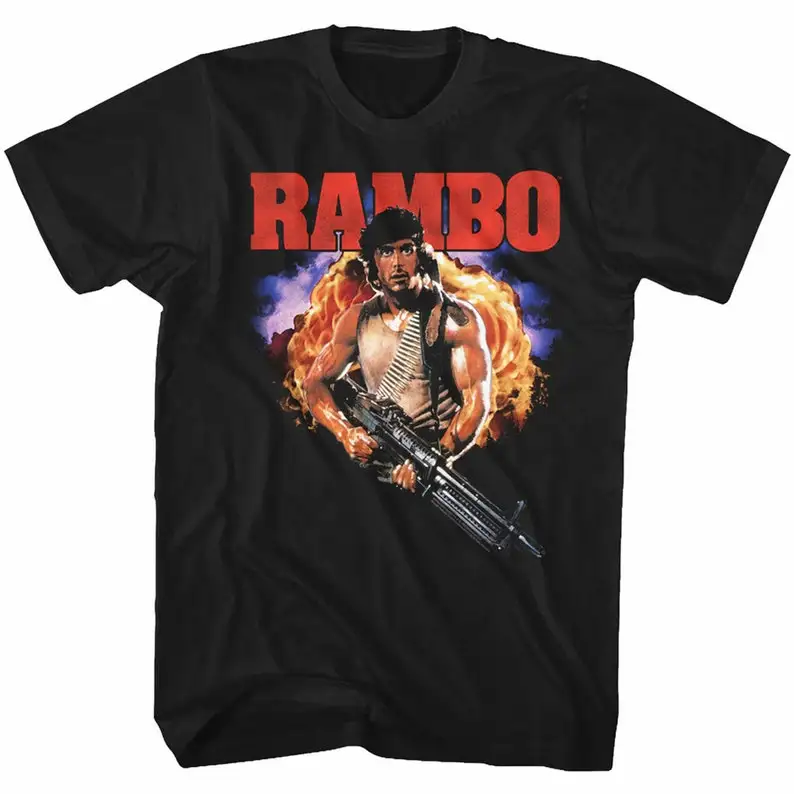 Rambo explote Black взрослая футболка