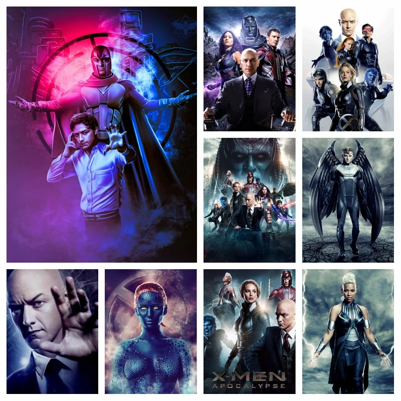 

X Men Apocalypse Marvel Movie Diamond Mosaic Painting The Heros And Villains Photo Art Embroidery Cross Stitch Kits Room Decor