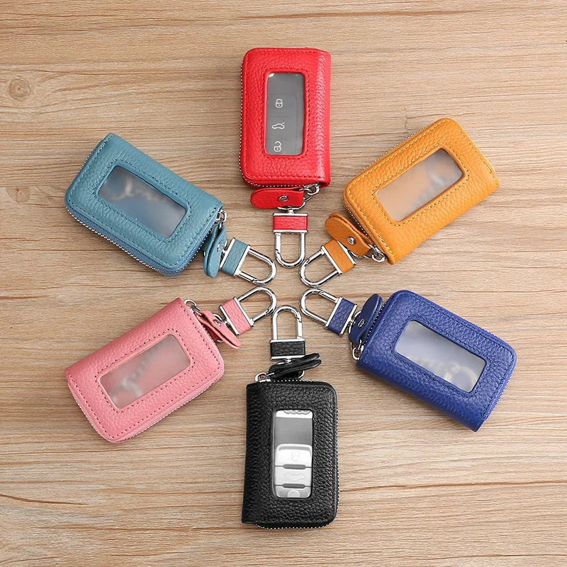 

Квадратный держатель для автомобильных ключей на молнии, прозрачная сумка для ключей с окошком, женский домашний автомобильный Органайзер
